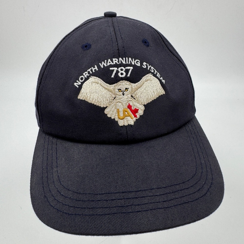 North Warning System 787 Navy Blue Embroidered Owl Hat Made in Canada Union Made